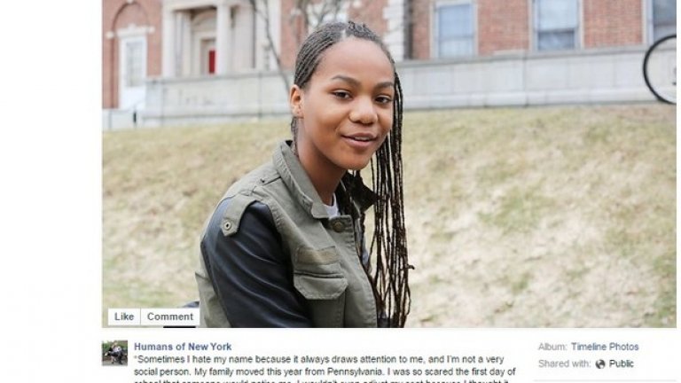 „Понякога мразя името си, защото винаги привлича вниманието към мен, а не съм много социален човек. Семейството ми се премести тук от Пенсилвания преди година. Бях толкова изплашена, че ще ме забележат на първия учебен ден. Дори не се бях наместила на мястото си, за да не вдигам шум. Веднъж наистина трябваше да се изкашлям, но се сдържах. Когато учителят започна да проверява кой присъства, станах наистина нервна, защото всеки път, когато стане ясно, че се казвам Бионсе, някой започва да пее „Single Ladies“. И някой, разбира се, запя. Но вторият ден в училище не беше толкова лош. Всички вече знаеха името ми.“