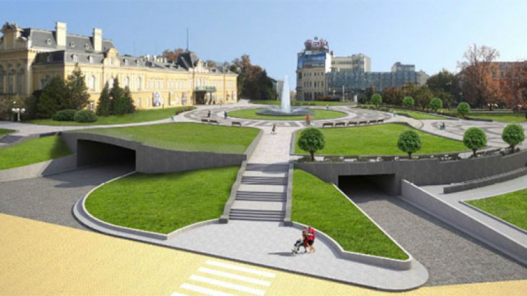 Градската градина ще стига до Националната художествена галерия, а трафикът ще минава отдолу