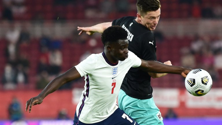 Дебютен гол измъкна Англия в първата проверка преди Европейското