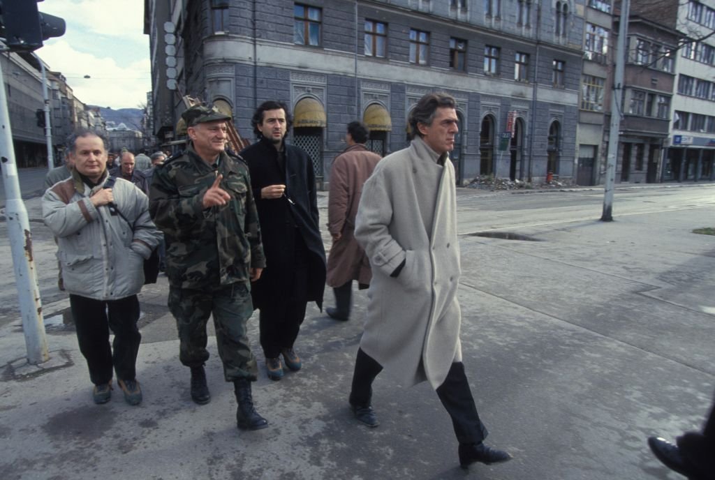 Tournage De Bosna Realise Par Bernard-Henri Levy