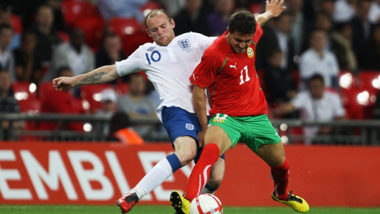 Септември 2010 г. Англия - България (4:0). Рууни и компания разбиха нашите на "Уембли", но нападателят не вкара.