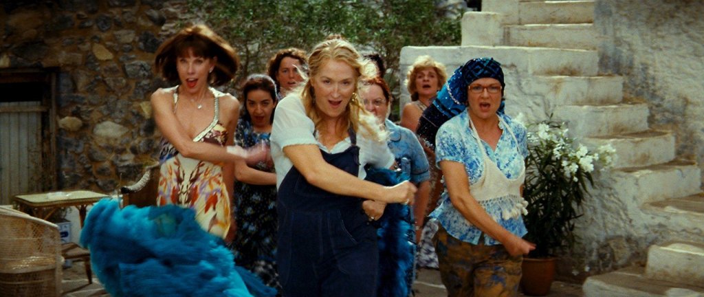 \"МАММА МИА!\" (2008)
Това е универсално лекарство за всяка депресия. Мюзикъл, АББА, Мерил, Кристин Барански, Джули Уолтърс ... Той просто има всичко и винаги е добър избор. 