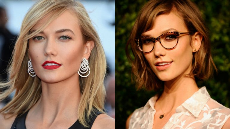 Моделът Карли Клосс успява да се преобрази само с едни с очила