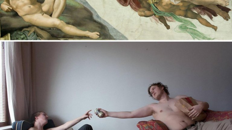 “Създаването на Адам” от Микеланджело, снимка: gebbs