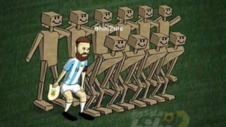 Доста добра илюстрация на тима на Аржентина срещу Перу...
