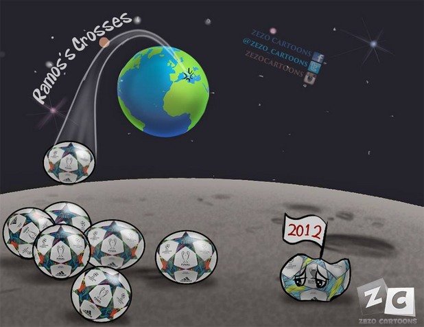 Рамос колекционира топки на Луната.