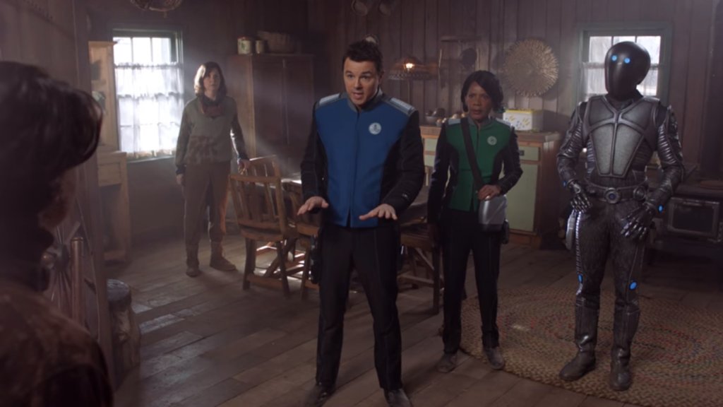 \"The Orville\" 
300 години в бъдещето. Орвил е второразреден изследователен кораб в орбита около Земята. Играе Сет Макфарлън.