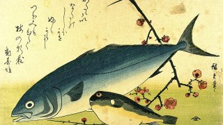 Hiroshige_A_Shoal_of_Fishes_Fugu_Yellowtail