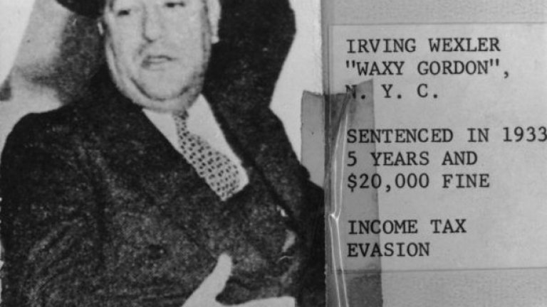 Снимка на гангстера Ървинг Векслер (Вакси Гордън), който умира в Алкатраз през 1952 година