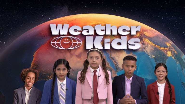 Кампанията Weather Kids, създадена в партньорство със Световната метеорологична организация (WMO) и The Weather Channel, призовава за спешни климатични действия в името на идните поколения.
