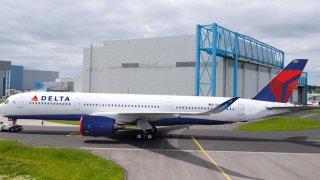 Visualisation d’un Airbus A350 aux couleurs de Delta Air Lines