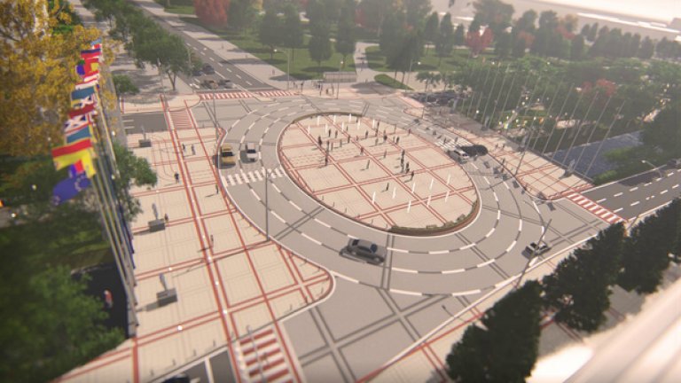 При Националния стадион "Васил Левски" ще се изгради кръгово движение без светофар, въпреки критиките, че пешеходните пътеки ще са в конфликт с автомобилите