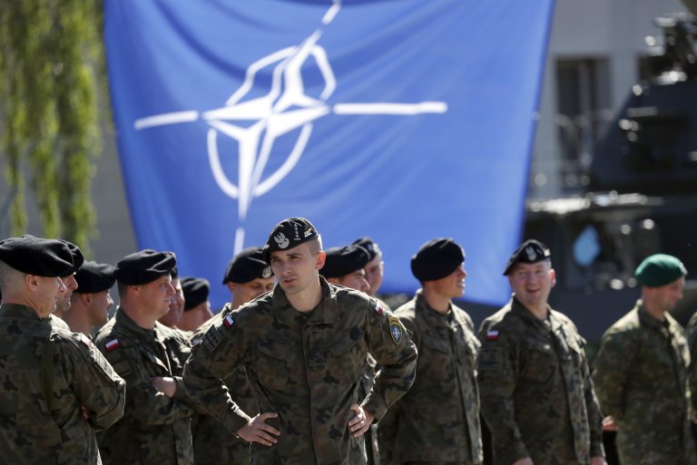 Професионалната армия на Латвия по време на военно обучение на НАТО