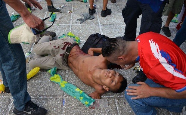 Брутални сцени на насилие след отпадането на Коста Рика