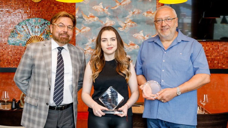 Мило Борисов, Нургюл Салимова и Живко Жеков (треньор на Нургюл)