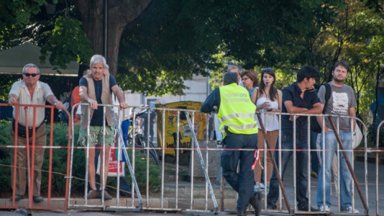 Сутрешният протест беше рехав