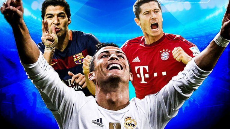Кристиано Роналдо, Луис Суарес и Роберт Левандовски - тримата голови крале на Европа за турнирите на УЕфА през 2015-а.