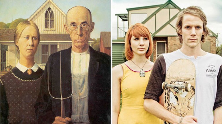 “Американска готика” от Грант Ууд, снимка: Jesse John Hunniford