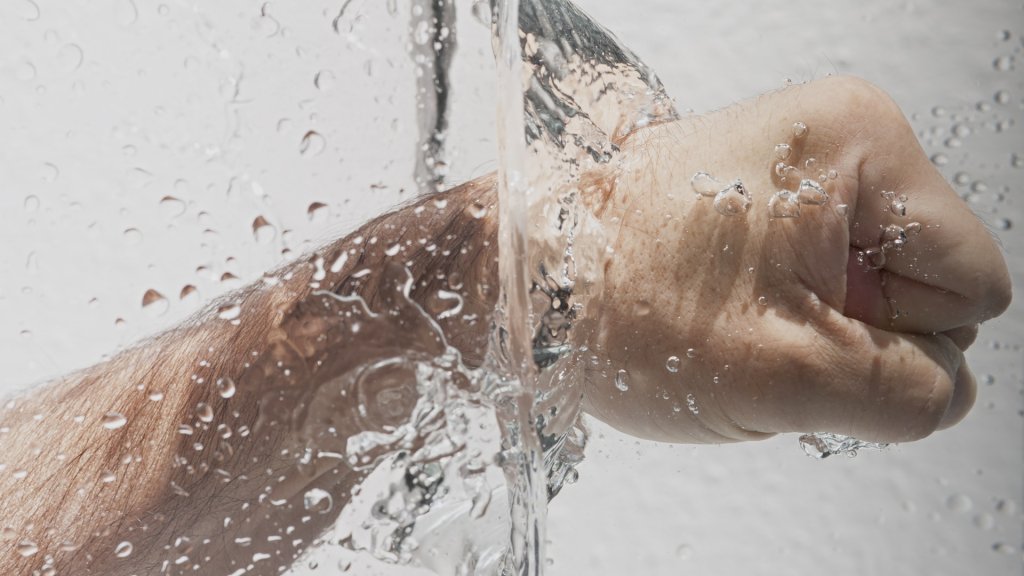 washing hands