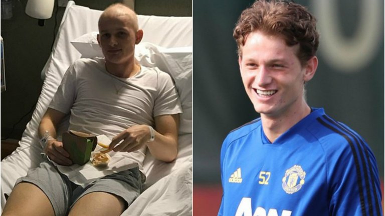 Макс Тейлър е едно от момчетата, което ще пътува с първия отбор на Манчестър Юнайтед за Астана. Само преди година минаваше курсове химиотерапия заради рак на тестисите.