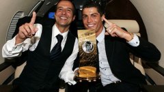 Двама от тримата най-известни португалци във футбола в момента - Жорже Мендеш и Кристиано Роналдо