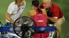 Моментът, в който бе оказана помощ на сръбската тенисистка
