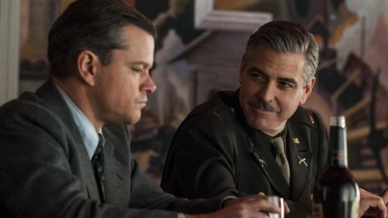 "Пазителите на наследството"
Идеята на филма е чудесна. Красива, мъжествена и епична история със звезден актьорски състав: Джордж Клуни, Мат Деймън, Бил Мъри, Джон Гудман и Жан Дюжардан. Сюжетът се развива в края на Втората световна война, когато група войници получават задача да открият и спасят безценни произведения на изкуството, откраднати от Хитлер и нацистите от завладените територии. 
Дори Кейт Бланшет участва в ролята на двоен агент. А и Джордж Клуни показва интересна режисура, както в биографичния филм за Чък Барис "Изповедите на един опасен ум" или в одата за журналистическия морал "Лека нощ и късмет". 
На фона на огромния си потенциал, обаче, филмът ще остане в историята с глуповатата си сантименталност и сладникавост.