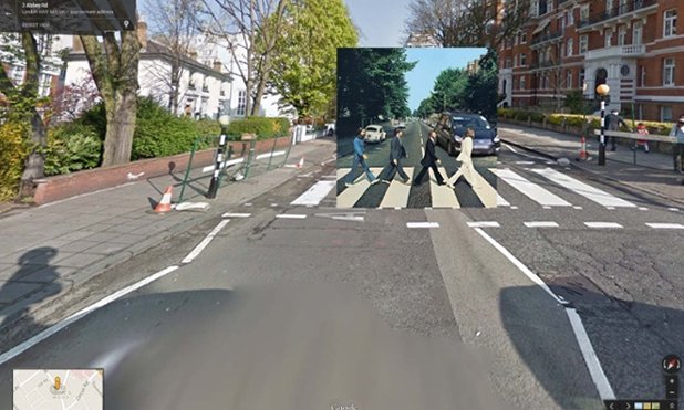 Abbey Road на Beatles. Обложката на последния студиен албум на "ливърпулската четворка" от 1969 е толкова прочута, че кметството на Уестминстър в Лондон се налага да пребоядисва стената до пешеходната зебра на всеки три месеца, за да изтрива графитите на феновете, а пътните значи са поставени високо над земята, защото иначе редовно биват крадени.