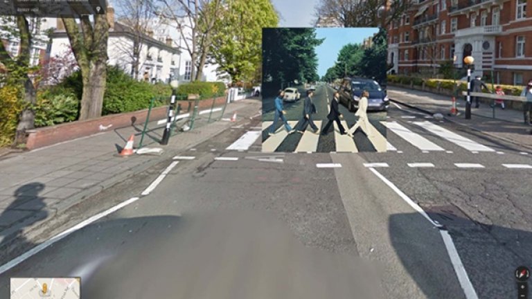 Abbey Road на Beatles. Обложката на последния студиен албум на "ливърпулската четворка" от 1969 е толкова прочута, че кметството на Уестминстър в Лондон се налага да пребоядисва стената до пешеходната зебра на всеки три месеца, за да изтрива графитите на феновете, а пътните значи са поставени високо над земята, защото иначе редовно биват крадени.