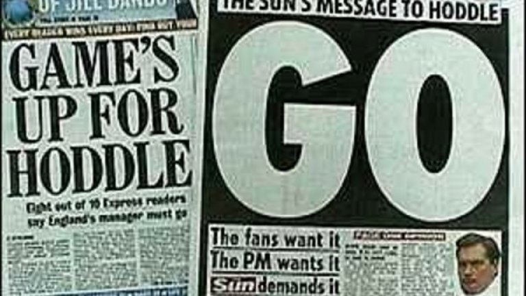 Глен Ходъл
В случая едно интервю съсипа треньора, но не умишлено. През 1999 г. Ходъл даде на пръв поглед безвредно интервю за The Times, но то се разрасна до скандал, когато хората започнаха да забелязват един конкретен пасаж от него. Там треньорът твърдеше, че инвалидите плащат за грехове в свой минал живот и затова са наказани от съдбата. 
 
Част от вестниците започнаха да „пищят на умряло”, че той трябва да си ходи и друг изход нямаше, ФА действа бързо и го освободи. Ходъл имаше и защитници, които посочваха, че вярванията му съвпадат с религии като Будизма и че уволнението му е акт на религиозна дискриминация. Така или иначе, той беше прокуден, за да освободи място за следващата жертва на ветровития пост – в случая Кевин Кигън.