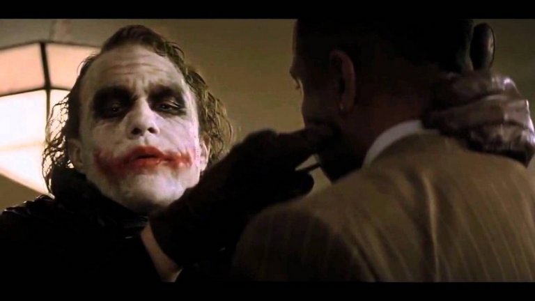 "Why so serious?" / "Защо така сериозно?" - "Черният рицар" (2008 г.)