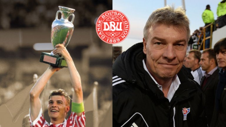 Ларс Олсен. Тогава - на 31. Изиграва 5 мача. Днес - на 55. Селекционер на Фарьорските острови, записва две победи над Гърция.