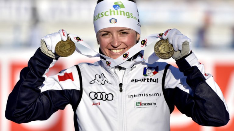 Карин Оберхофер – италианката е бронзова медалистка от Олимпиадата в Сочи през 2014-а, когато се нарежда трета като част от смесената щафета.
