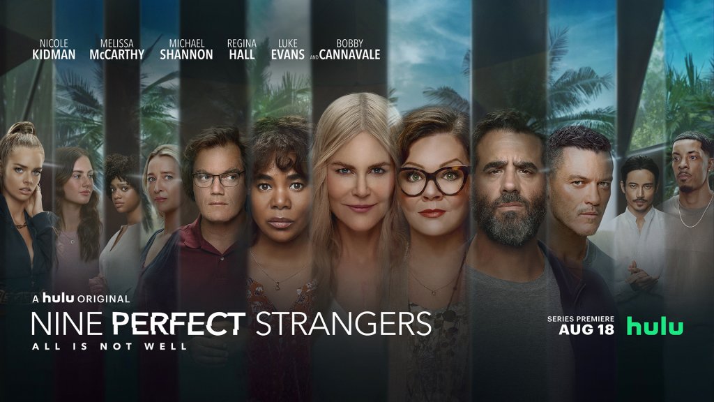 Nine Perfect Strangers (Hulu) - 18 август
Направен по едноименния роман на Лиан Мориарти, този сериал разказва за деветима непознати, събрани в специален курорт - "Къщата на спокойствието", далеч от града. Там, сред пълен разкош и под зорките наставления на управителката на курорта Маша (Никол Кидман), гостите му трябва да преоткрият себе си, да се отърват от демоните си и да вземат живота си в ръце. Само че това място сякаш не е това, което изглежда, нито намеренията на Маша са толкова чисти. Интересното в случая е колко много имена са замесени в този проект, дело на същите хора, които създадоха и Big Little Lies. Тук освен Никол Кидман виждаме още Мелиса Маккарти, Люк Еванс, Майкъл Шанън, Боби Канавале и други.