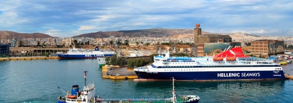 Ships in Port of Piraeus, Athens, Greece, Europe