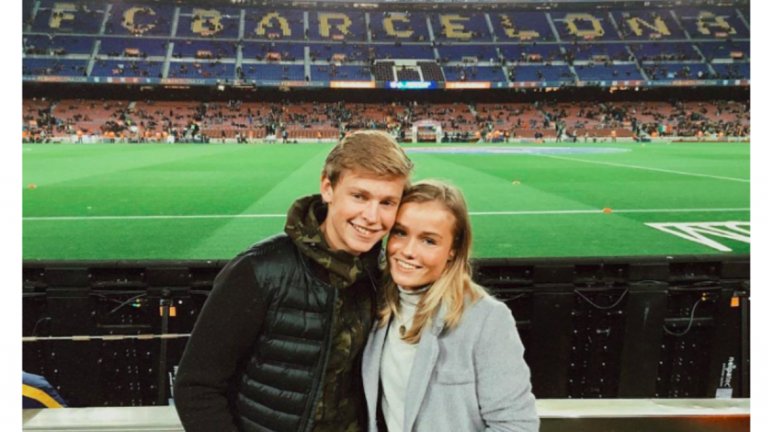 Преди 4 г. двойката посети мач на "Камп Ноу"...