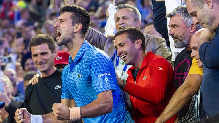 Как звездашът Джокович отиде да вика за Партизан