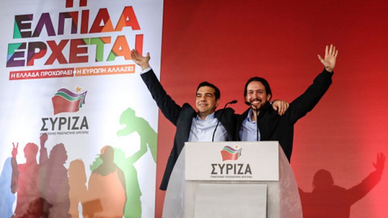 Също като Ципрас, лидерът на „Подемос“ Пабло Иглесиас не носи вратовръзка. И също като Гърция, през декември Испания може да стане втората страна в Европа, която избира извънсистемна радикална партия да я управлява.
 Вижте в галерията кои са партиите на Стария континент, които получиха коз след референдума в Гърция