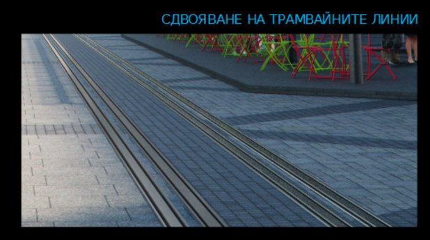 Пешеходците на улица "Граф Игнатиев" ще получат повече място, колчетата по тротоарите ще се премахнат, а автомобилното движение ще бъде допълнително ограничено. На места трамвайните линии ще се съединяват в една.