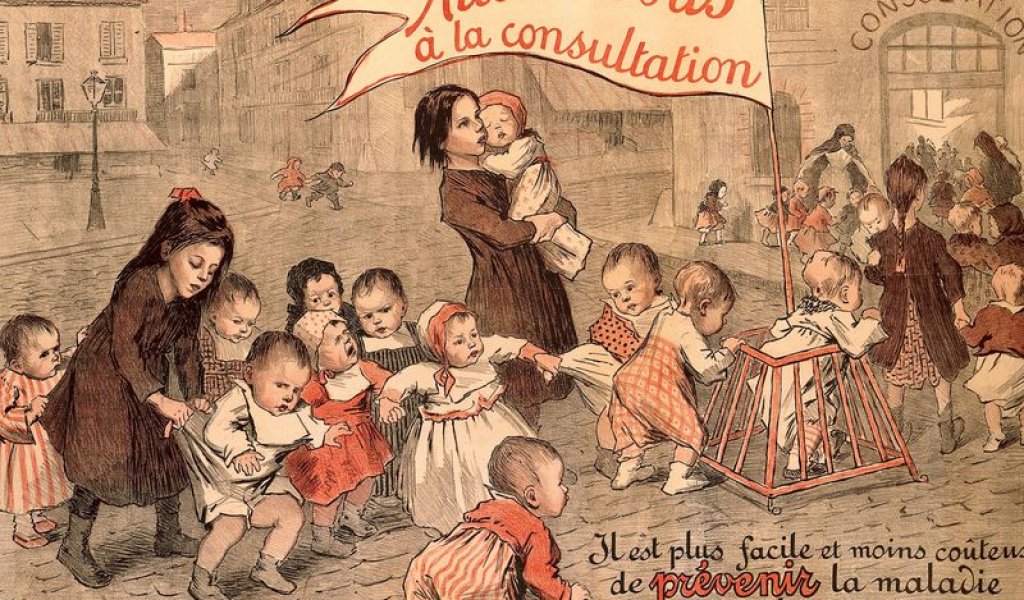 children_going_to_a_clinic_for_a_health_check_to_prevent_the_wellcome_l0029944