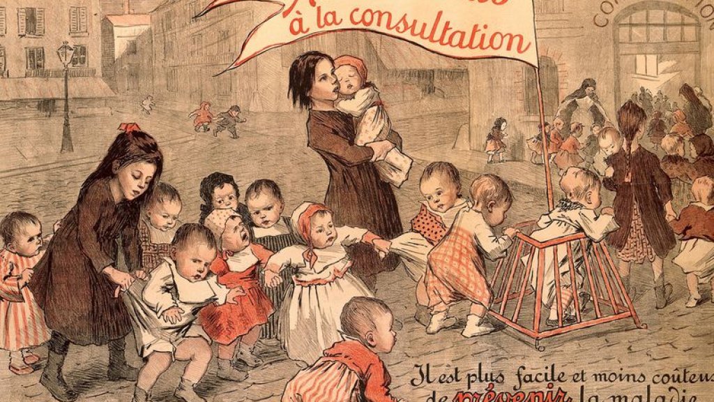children_going_to_a_clinic_for_a_health_check_to_prevent_the_wellcome_l0029944