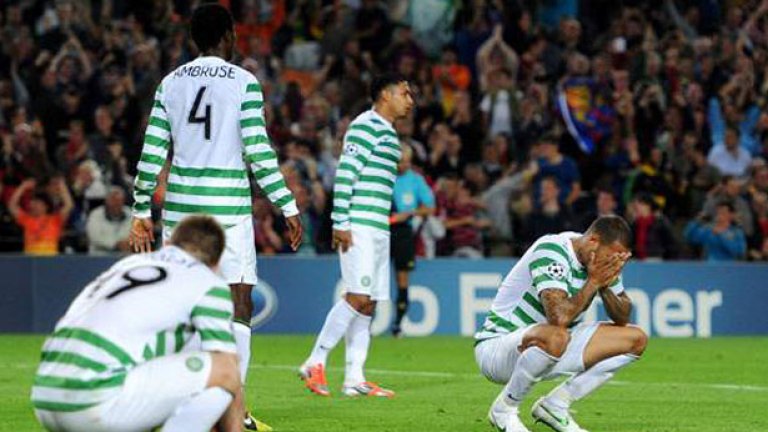 Въпреки кошмарния край, „детелините" си тръгнаха от „Камп Ноу" доказали, че те и шотландският футбол като цяло имат място в Шампионската лига