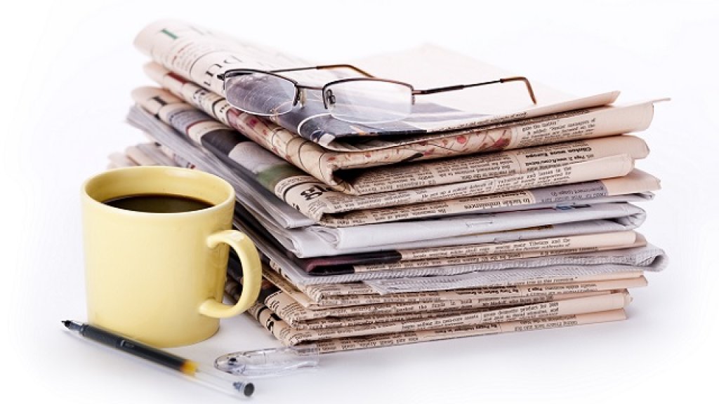 stack of newspapers