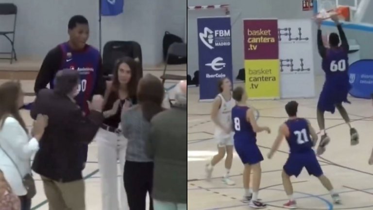 Il a 12 ans et mesure 208 cm et devrait faire des miracles au basket-ball. Il a 12 ans et mesure 208 cm et devrait faire des miracles au basket-ball.