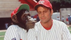 Ed, 1996

Мат Лебланк се сприятелява с шимпанзе, което играе бейзбол и записва пореден неуспешен опит да се наложи на големия екран покрай успеха си в сериала „Приятели”. Във филма маймуната Ед реално се изявява на трета база в нискоразреден бейзболен отбор и играе толкова добре, че изстрелва тима до славата. Това наистина е сюжетът на филма, не си го измисляме. Оценка 2.6/10 във филмовата база IMDB и пълният провал в бокс офисите казват всичко останало.
