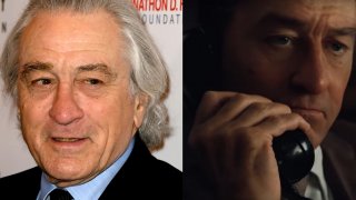 Робърт Де Ниро, Ал Пачино и Джо Пеши в The Irishman (2019 г.)
Тази есен Мартин Скорсезе ще ни разкаже историята на убиеца Франк Шийрън (Робърт Де Ниро) и свързваното с него изчезване на синдикалния лидер Джими Хофа (Ал Пачино). Действието в The Irishman ще се развива в различни периоди, което е довело до нуждата Пачино, Де Ниро и Джо Пеши да бъдат подмладени дигитално с до 30 години.
Именно това оскъпява проекта изключително много, до степен, в която само Netflix се съгласяват да го финансират. Заради ефектите това е и най-скъпият филмов проект на Скорсезе до момента. На снимката се вижда резултатът при Де Ниро.