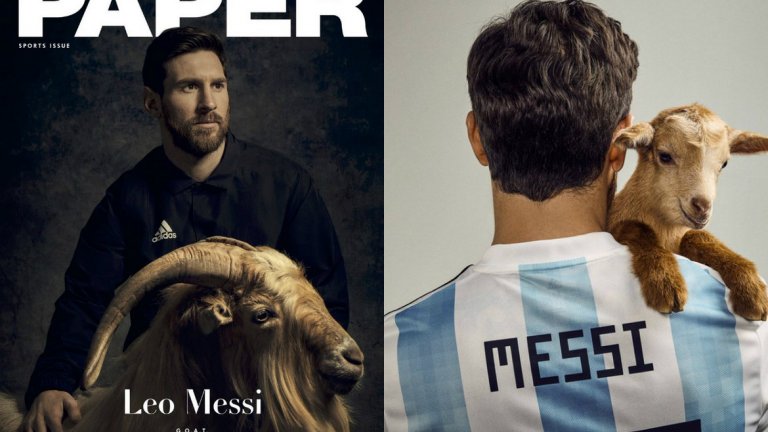 Вижте Лионел Меси и любопитната му фотосесия с кози и козленца...