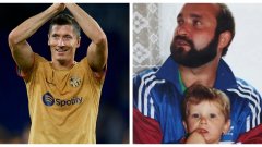 Левандовски посвети първия си гол за Барселона на починалия си баща