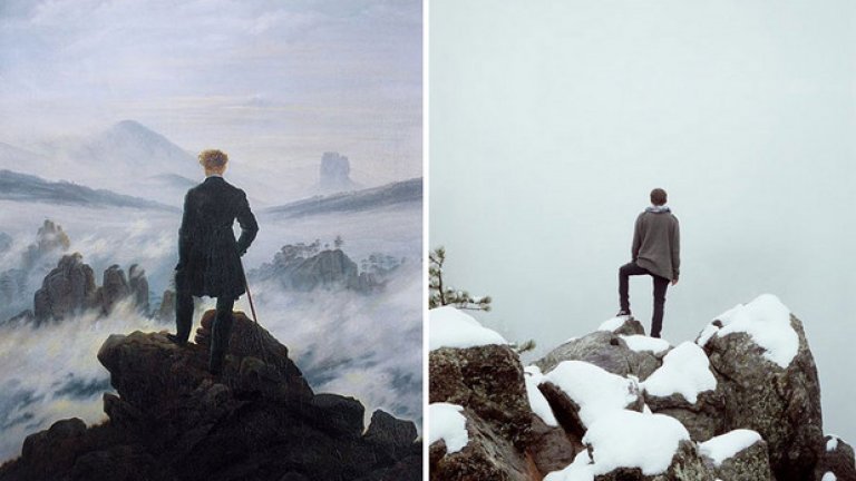 “Wanderer above the Sea of Fog” от Каспър Дейвид Фридрих, снимки: Spencer Harding