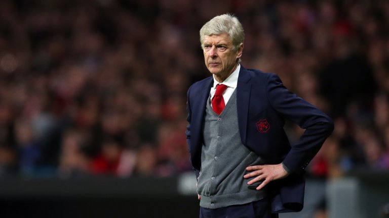 Арсен Венгер в момент от последния си мач начело на Арсенал в евротурнирите